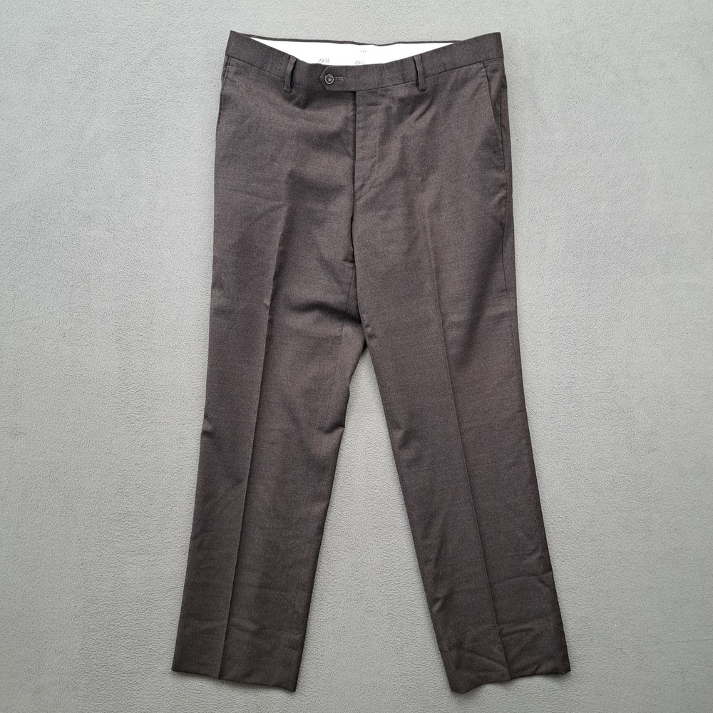 JOS A BANK 1905 Mens Wool Spandex Dress Pants Flat Front Charcoal 34x29